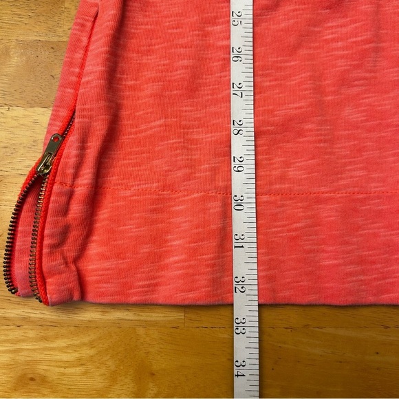 J. CREW Colorblock Knit Dress / Zip Slits / Navy & Coral - Picture 10 of 12